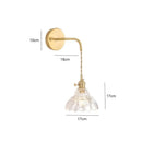 Nordic Brass Glass Wall Lamp by Axyaa - LED Decor Lighting Fixtures