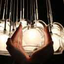 Axyaa Glass Bubble Chandelier Pendant Lamp, Colorful Suspension Hanging Light