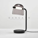 Axyaa Smoke Gray Glass Table Lamp LED Modern Decorative Desk Lamp