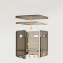 Axyaa Clear Foldable Storage Box with Lid - Large Capacity for Home Organization