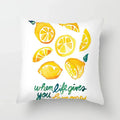 Lemon Pattern Summer Cushion Cover for Sofa Decor by Axyaa