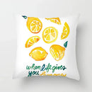 Lemon Pattern Summer Cushion Cover for Sofa Decor by Axyaa