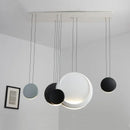 Axyaa Moon Crescent LED Chandelier for Dining Room and Kitchen Island