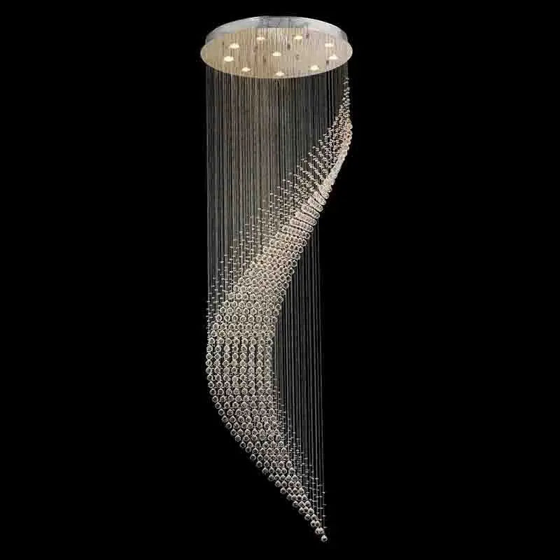 Axyaa Spiral Ladder LED Chandelier - Modern Design for Dining Room, Staircase & Foyer