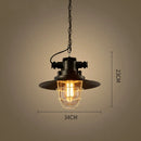 Axyaa Vintage Iron Pendant Light for Restaurant Kitchen Bar, American Country Retro Fixture
