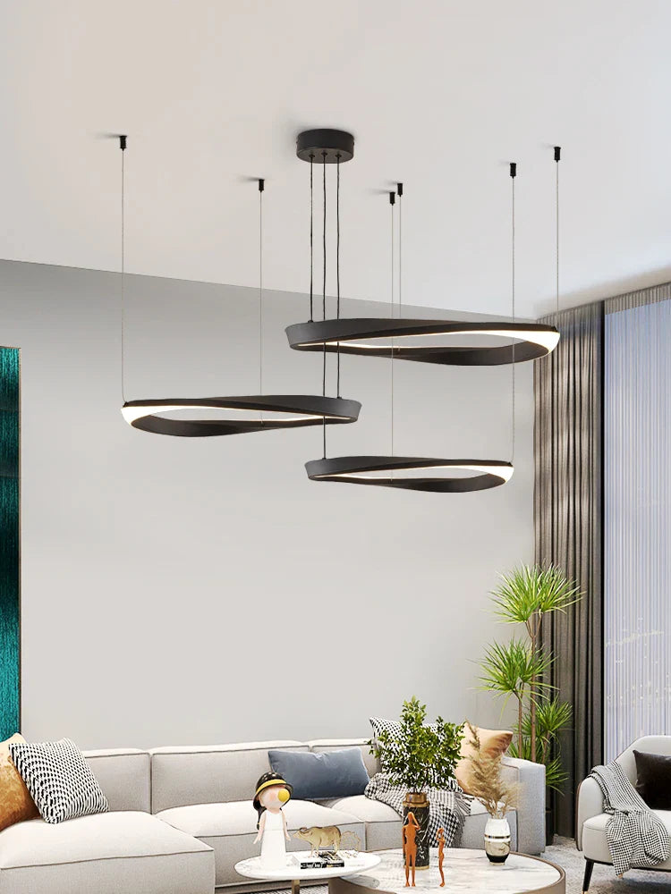 Axyaa Nordic Pendant Chandelier Ring Lamp for Modern Dining Room and Bedroom