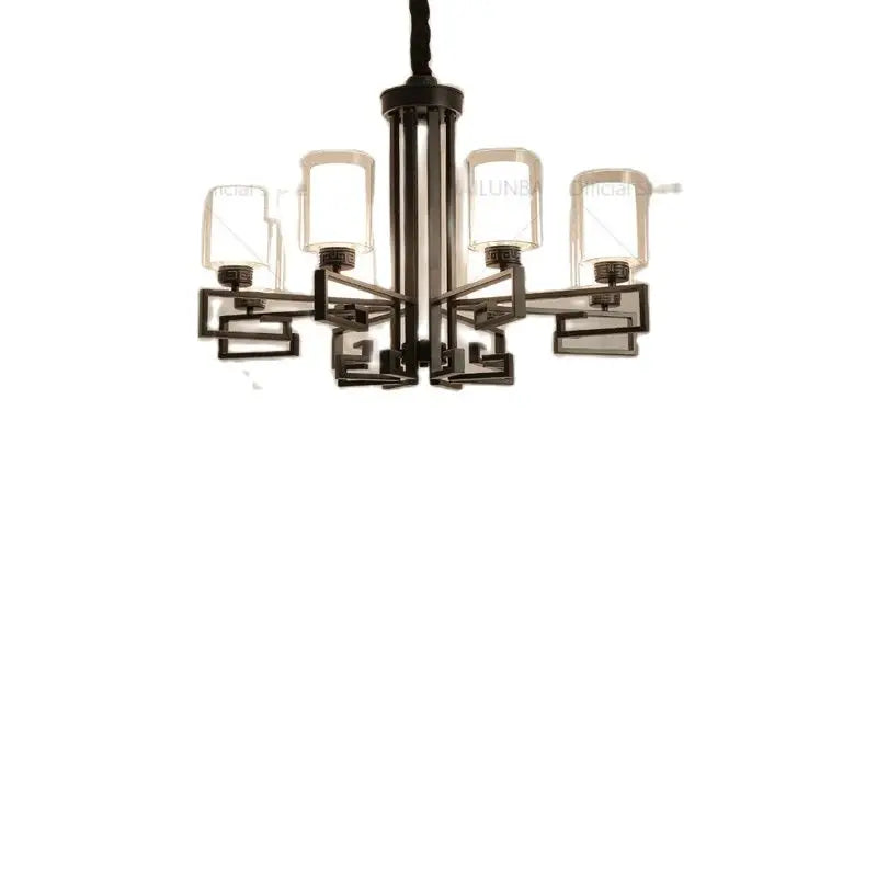 Axyaa Retro Chinese Chandelier for Living Room Dining Room Bedroom Villa Duplex