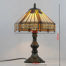 Axyaa Tiffany Glass Table Lamp LED Vintage Creative Desk Light for Home Living Room