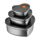 Axyaa Stainless Steel Crisper Bento Box with Lid for Refrigerator Storage