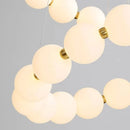 Axyaa White Ball Pendant Chandelier - Luxury LED Ceiling Light for Home Decor