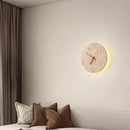 Axyaa Stone Clock Wall Lamp: Stylish Lighting for Home Decor