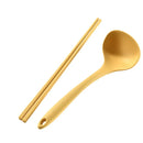 Axyaa Silicone Soup Spoon Chopstick Set - Kitchen Dinnerware Kit