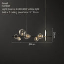 Axyaa Glass Round Head Black Pendant Light for Modern Minimalist Bedroom