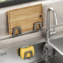 Axyaa Stainless Steel Sink Sponge & Pot Lid Rack - Wall Mounted Organizer