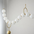 Axyaa Glass Pendant Light: Nordic Style Hanging Lamp with Modern Sphere Design