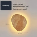 Axyaa Wooden LED Wall Lamp in Oak Finish for Bedroom Nursery Living Room