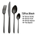 Axyaa Stainless Steel Cutlery Set - Elegant Dinnerware Collection - 72 Pieces