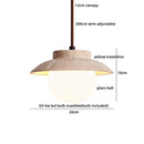 Axyaa White Glass Ball LED Pendant Lights Wabi Sabi Hanging Lamp for Home Decor