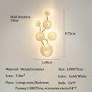 Axyaa Ceramic LED Wall Lamp: Modern French Luxury Design for Home Decor & Bedside Lighting