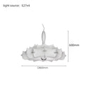 Axyaa Silk Pendant Lamp: Modern Art Lighting Fixture for Bedroom, Living Room & Tea Room