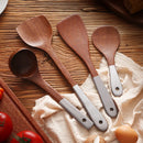 Axyaa Solid Wood Cooking Tools Set - Long Handle Kitchenware