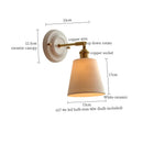 Axyaa Striped Ceramic LED Wall Sconce Nordic Modern Interior Wall Light