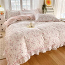 Axyaa Cotton Floral Princess Queen Duvet Cover Set for a Cozy Bedroom