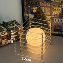 Axyaa Minimalistic Orange Moon Table Lamp with LED Warm Lights