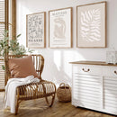Bohemia Beige Line Art Canvas Prints by Axyaa for Gallery Wall Decor.