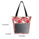 Axyaa Hello Kitty Tote Bag: Cute Kawaii Cartoon Top Handle Zipper Bag for Women