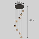 Axyaa Crystal Stair Chandelier LED Ceiling Lamp for Living Room