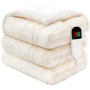 Axyaa Electric Heated Blanket Twin 62×84 - Ultra Soft Faux Fur, 8 Heat Levels