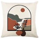 Axyaa Geometric & Leaf Patterned Pillow Covers for Sofa, Bedroom, Car - Modern Cushion Cover