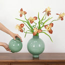Marble Pattern Glass Vase by Axyaa for Home Decor and Flower Arrangements