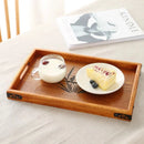 Axyaa Wooden Tea Tray: Home Brewing, Water Cup, Fruit, Kitchen Storage Tray