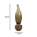 Axyaa Wheat Ear Glass Vase for Desk Decor and Flower Arrangement