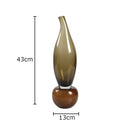 Axyaa Wheat Ear Glass Vase for Desk Decor and Flower Arrangement