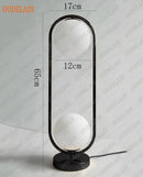 Axyaa Frosted Glass Ball Table Lamp Gold Silver Brass Black Study Bedroom Lighting