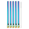 Axyaa 304 Stainless Steel Bubble Tea Straw Set with Straw Brush Spoon