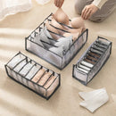 Axyaa Wardrobe Organizer Box Set for Clothes, Bras, Underwear, Socks - Breathable Mesh Bags