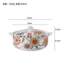 Axyaa Love Flower Binaural Bowl Soup Pot - Large Ceramic Personality Nest