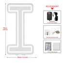 Axyaa Neon Baby Letter Light Sign with Dimmable Base - ABC English Alphabet