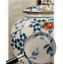 Axyaa Blue & White Porcelain Antique Vase - New Chinese Style Large Flower Arrangement