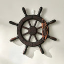 Rustic Anchor & Ship Wheel Wall Decor by Axyaa – Nautical Style Hanging Ornaments