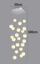 Axyaa Crystal Chandelier Stair Pendant Lamp Living Room Lighting