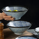Axyaa Large Retro Ceramic Noodle Bowl Rice Bowl for Household and Restaurant