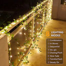 Axyaa Solar Vine String Lights - Waterproof Outdoor Fairy Lights for Christmas Garden