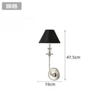 Axyaa Black Cloth Wall Lamp for Living Room Bedroom Study Staircase