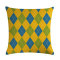 Axyaa Geometric Linen Cushion Cover: 45x45cm Pillowcase for Home Decor