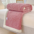 Axyaa Butterfly Jacquard Fleece Blanket: Luxurious 3D Butterfly Design, Thick & Warm for Bed Sofa